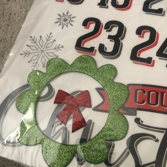 Countdown‎ To Christmas Wall Window Mirror Decals Advent Calendar New - Picture 8 of 12